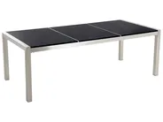 Garden Dining Set 8 Seater GROSSETO Triple Plate Granite Polished Black_453213