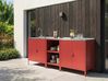 3 Piece Outdoor Kitchen Set with Sink VILAMA Red Metal
