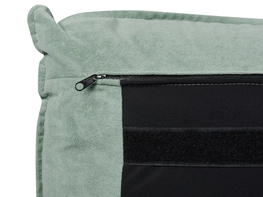 Ottoman Bed BAJONNA Velvet Mint Green 180 x 200 cm (EU Super King)_871308