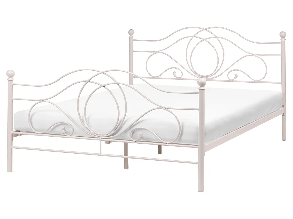 Sänky Metalli LYRA 160 x 200 cm Vaaleanbeige