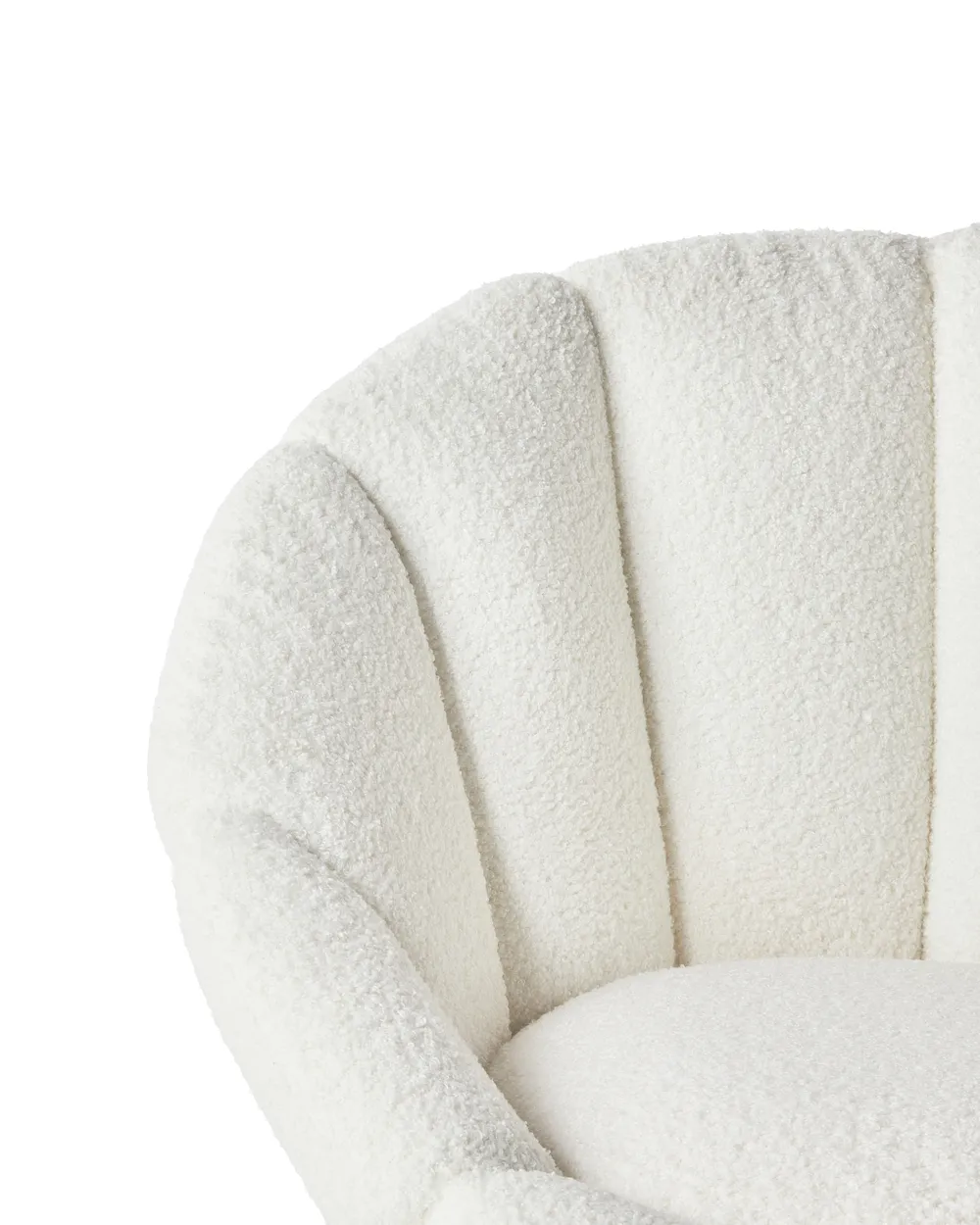Skrivbordsstol ANNABELLE Bouclé Vit_949935