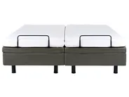 Adjustable Bed without Headboard Fabric DUKE II 180 x 200 cm (EU Super King) Dark Grey_987949