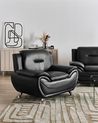 Armchair LEIRA Faux Leather Black
