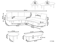 Garden Sofa 6 Seater ORIOLO with Tables Metal Light Beige_1125396