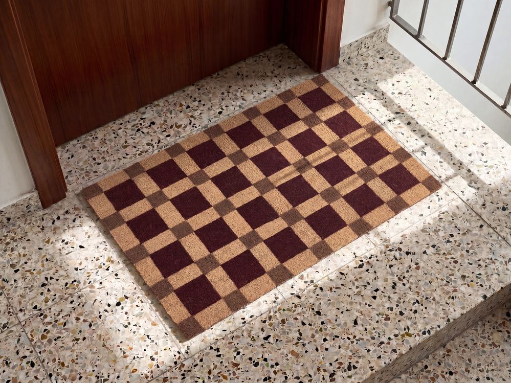 Doormat VILLASIS Beige/ Brown 60 x 90 cm Coir