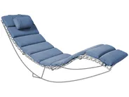 Sun Lounger Pad Cushion BRESCIA PREMIUM 180 x 60 cm Blue_1070571