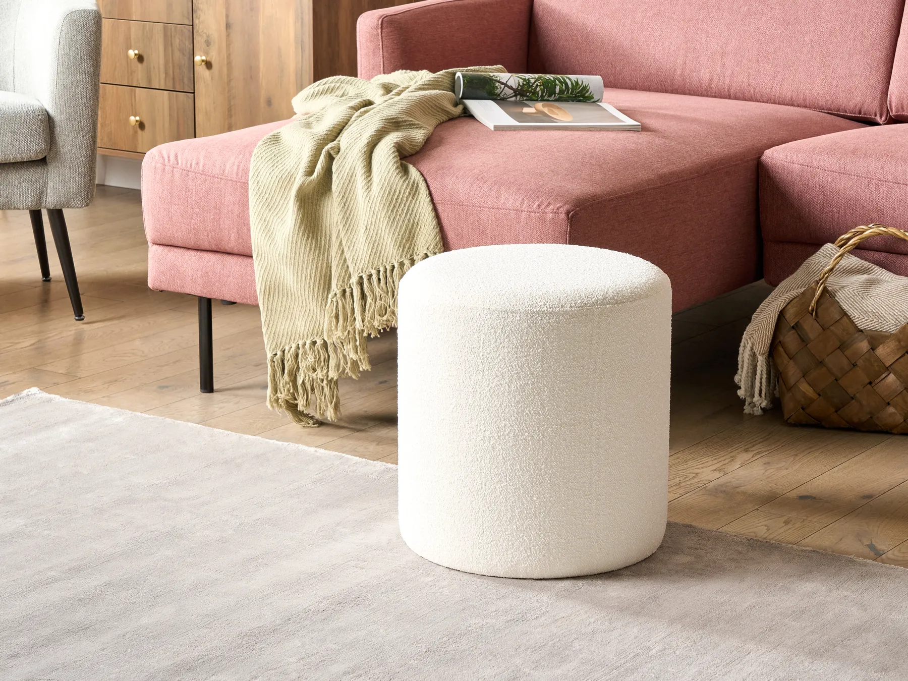 Pouffe MOAB Boucle White_876694