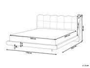 Bed Boucle SOULISSE 160 x 200 cm (EU King Size) Beige_1129727