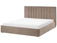Ottoman Bed TARASCON Fabric Taupe 160 x 200 cm (EU King Size)_1021181