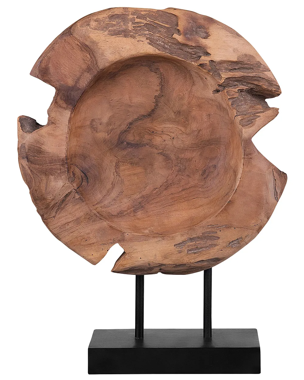 Dekorativ figur Fisk PLAICE FISH Teaktre Brun_758916