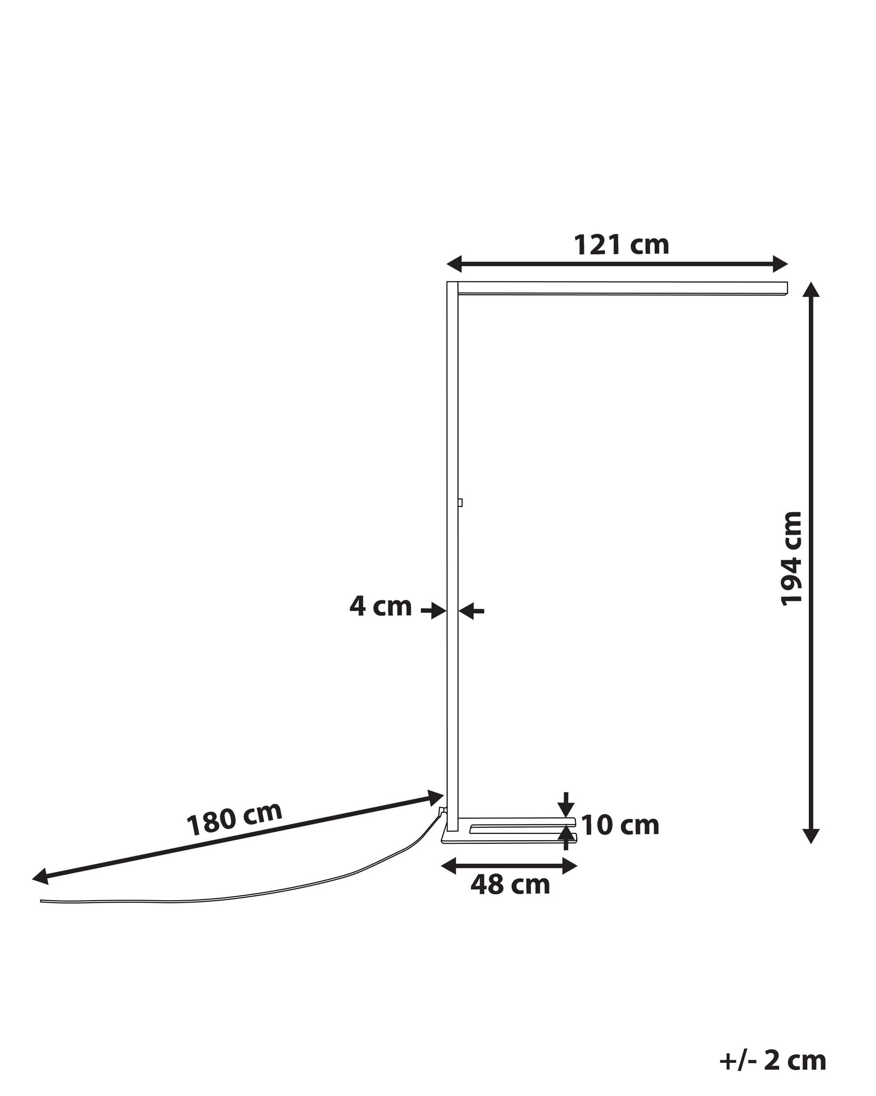 LED Floor Lamp SAGITTA with Dimmer Metal Silver_849841