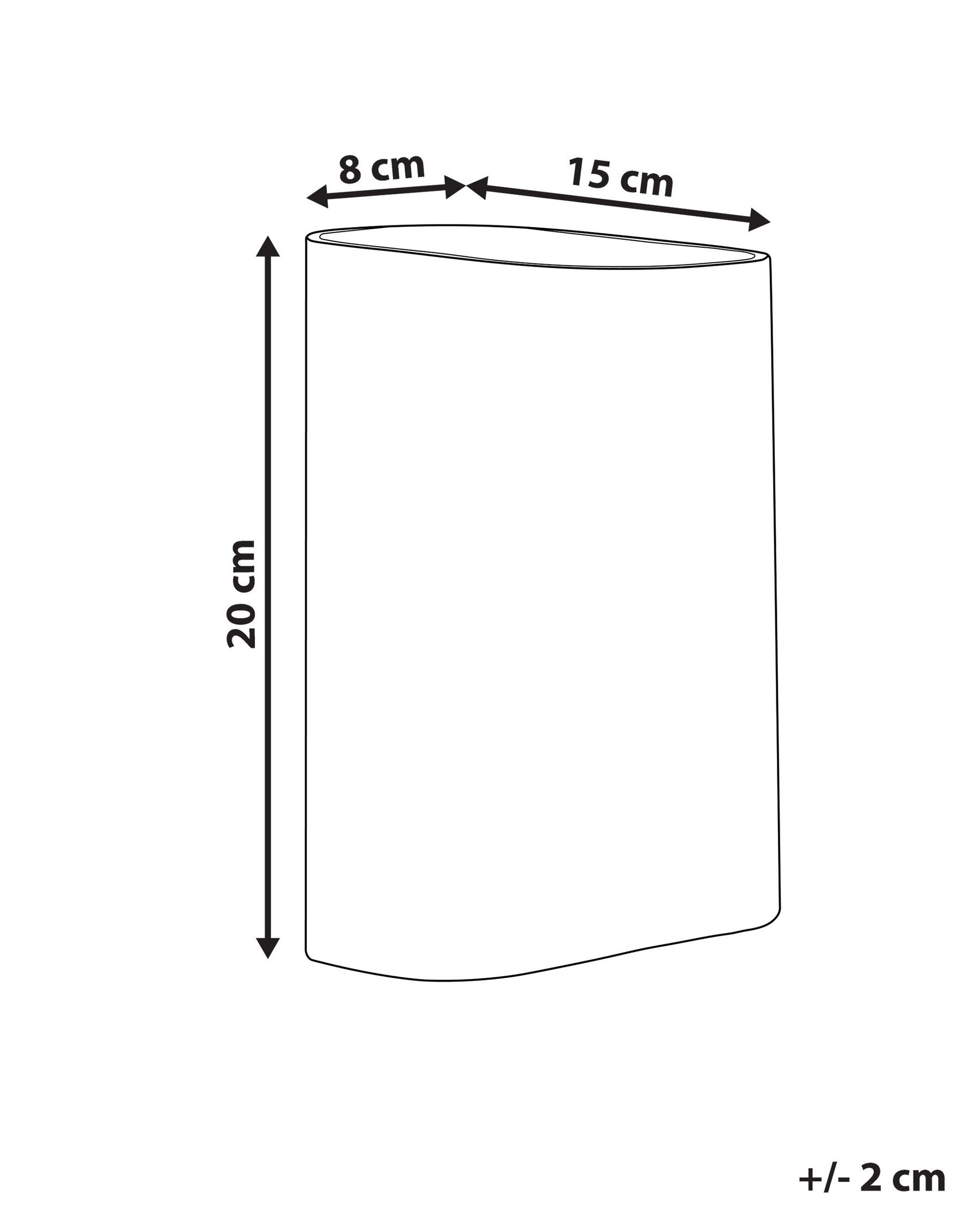 Blomvas MITATA 20 cm Glas Grå_838259