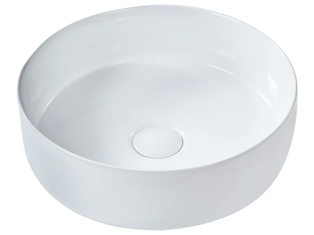 Countertop Basin CALIG ⌀ 360 mm Ceramic White