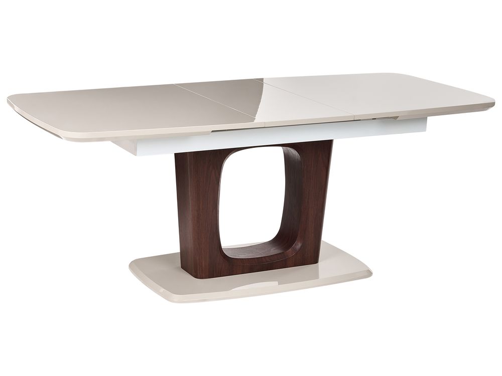 Uttrekkbart spisebord BERRIGAN Lys beige 160/200 cm 90 cm