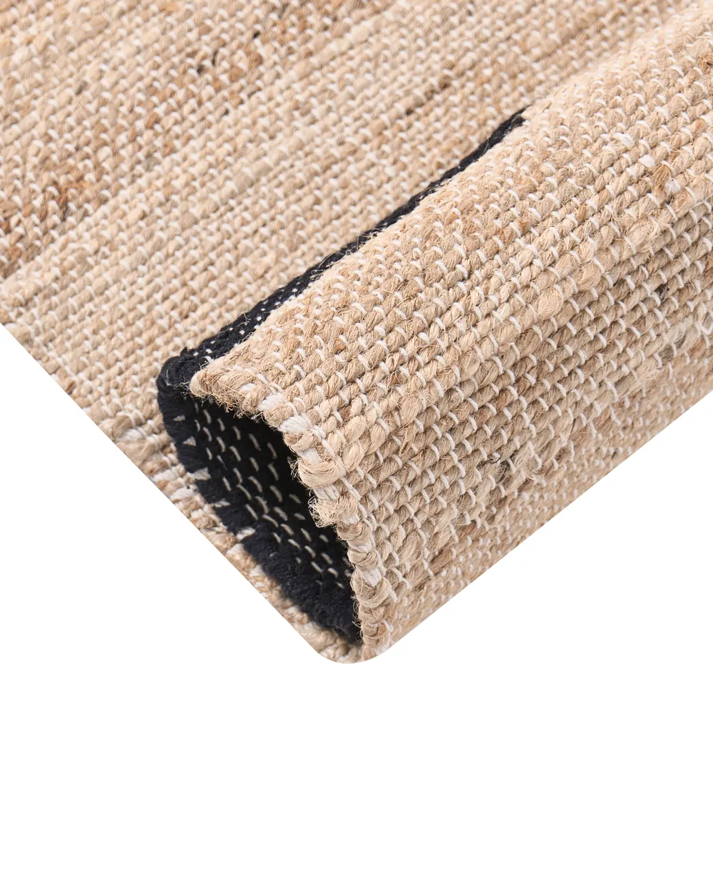 Rug AMRAVATI Black/ Beige 160 x 230 cm Jute_1040119