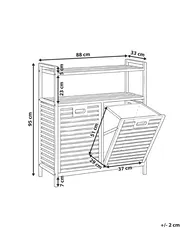 Vaskeriskap med vippbar front CEJAR 88 cm Bambus Lysebrun_1144749