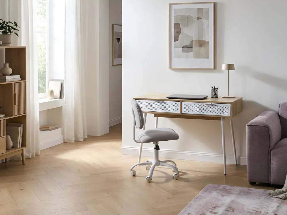 Home Office Desk CHULA 110 cm 52 cm Light Brown_1073875