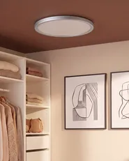 LED Ceiling Lamp VELORA with Remote with Dimmer Silver_1125445