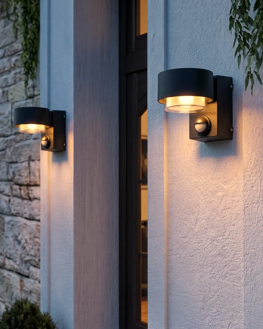 LED-ulkoseinävalaisinsetti 2 kpl GOVIA Musta_1105474