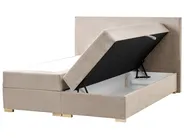 Divan Bed with Storage MAJOR Fabric Taupe 160 x 200 cm (EU King Size)_1028163