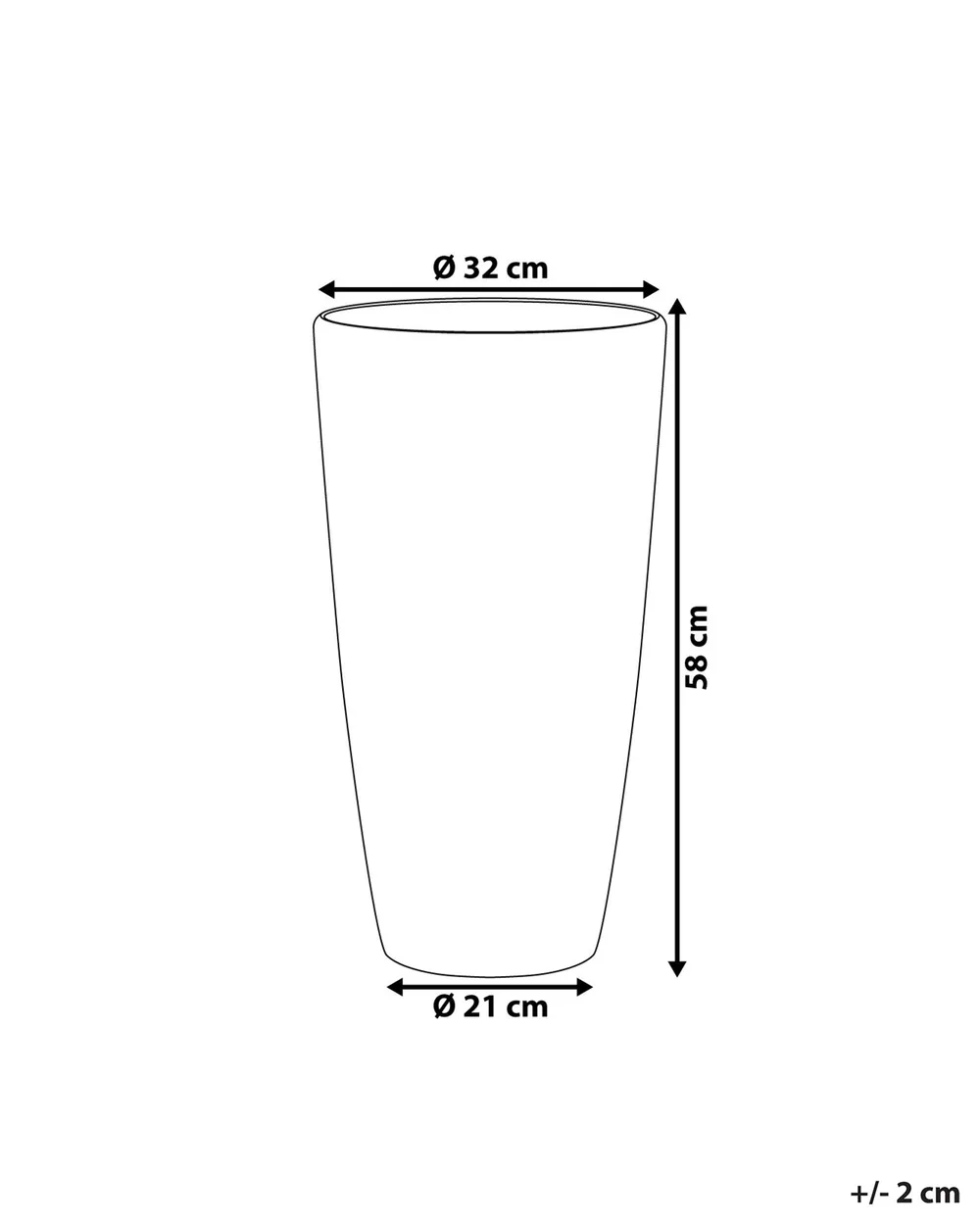 Kukkaruukku TSERIA 32 cm Kulta_772636