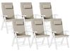 Set of 6 Back/Seat Cushions JAVA/AMANTEA PREMIUM 50 x 71 cm Taupe
