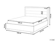 Waterbed Fabric ROUEN 180 x 200 cm (EU Super King) Light Beige_1004820