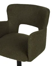 Skrivbordsstol SANILAC II Bouclé Mörkgrön_896643