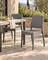 Set of 2 Garden Chairs FOSSANO Synthetic Material Light Grey