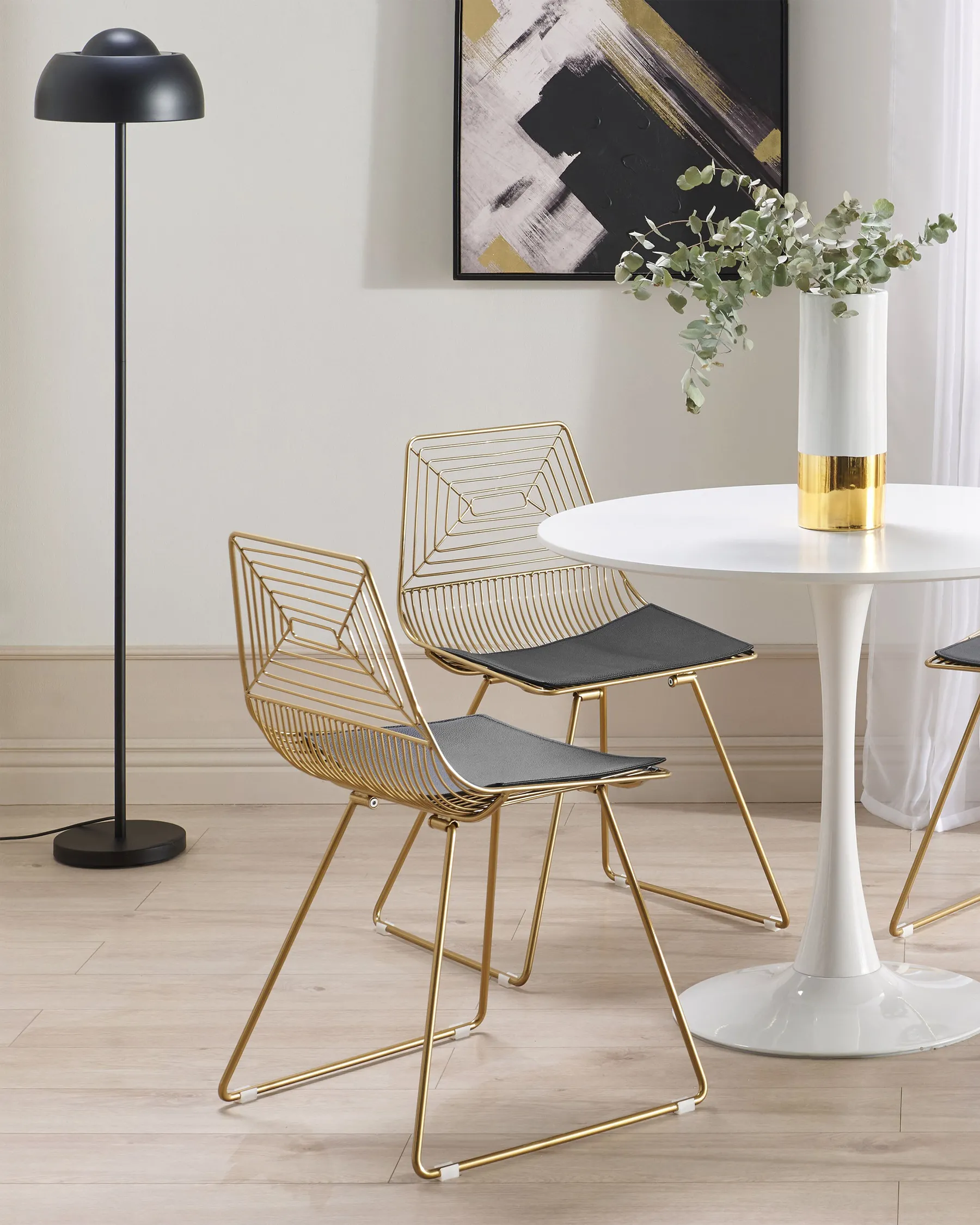Set of 2 Dining Chairs BEATTY Metal Gold_868386