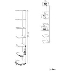 Wall Bookshelf ESTON 190 cm White_955820