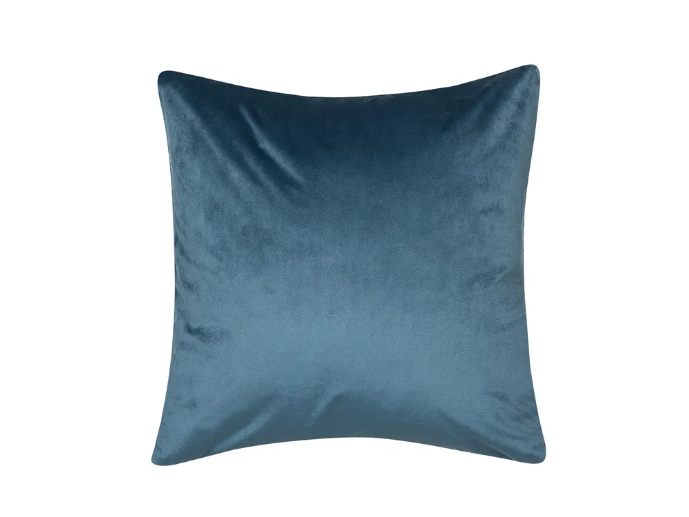 Set of 2 Decorative Cushions GARDENIA 45 x 45 cm Velvet Blue Abstract Pattern_769107