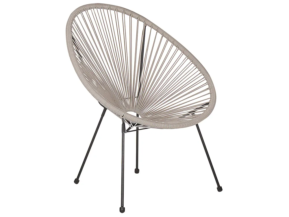 Bistro Set ACAPULCO II PE Rattan Light Grey_811573
