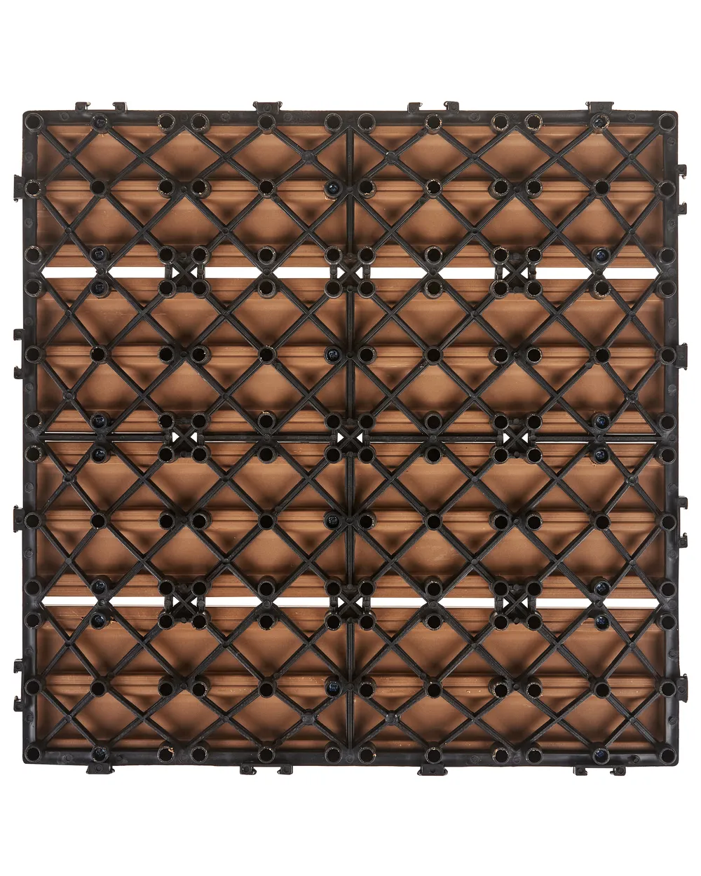 Outdoor Flooring ATESSA Wood-Plastic Composite (WPC) Light Brown_966724