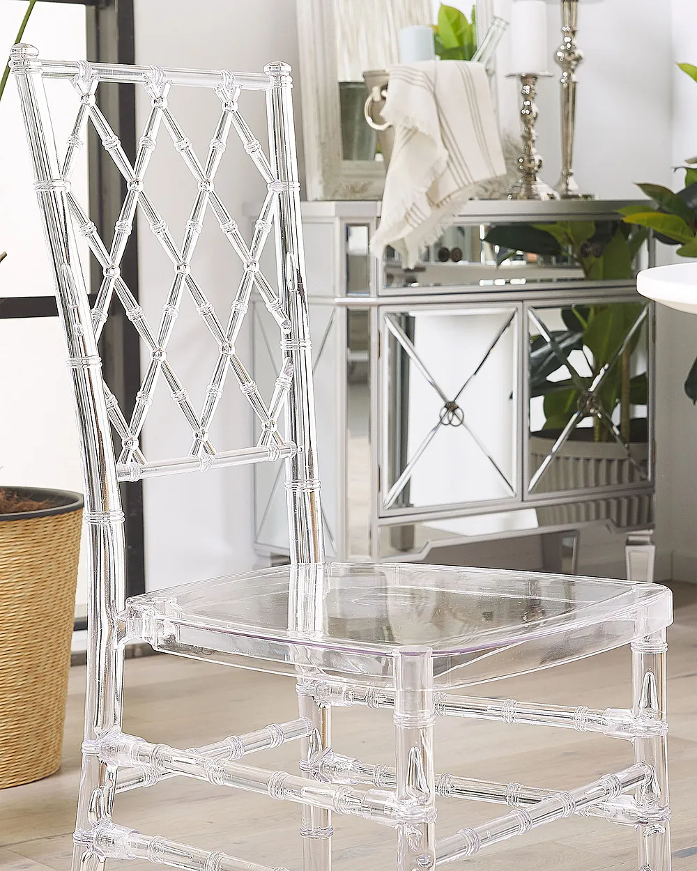 Set of 2 Dining Chairs CLARION Transparent_775204