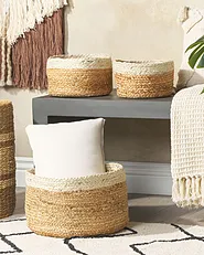 Sett med 3 kurver TAJORI Jute Naturlig_846344