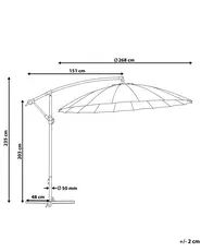 Cantilever Parasol 268 cm CALABRIA II Light Grey_738533