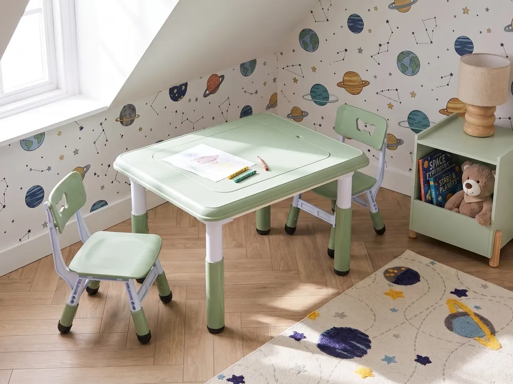 Kids Table with Chairs BONDO Green