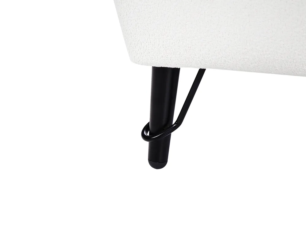 Sofa 3 Seater HOBRO Boucle White_943828