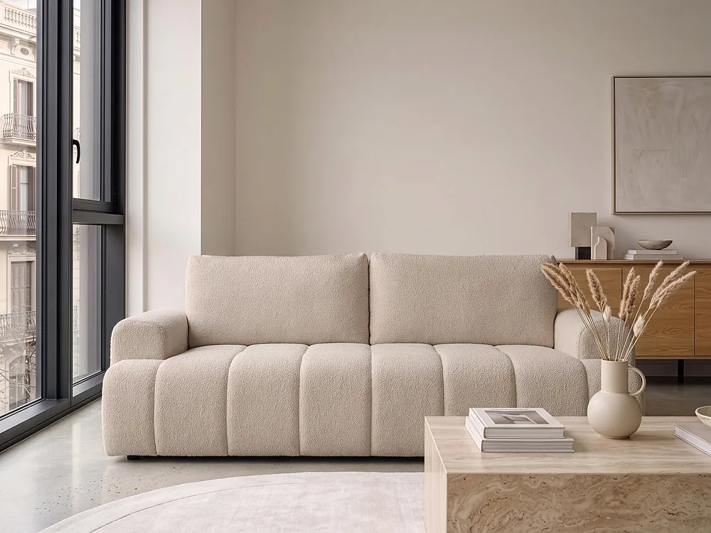 Sofa 3-seter NARILLA Bouclé Beige_1156517