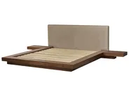 Sänky LED-valolla Buklee ZEN 160 x 200 cm Ruskea saarniviilu_1080010