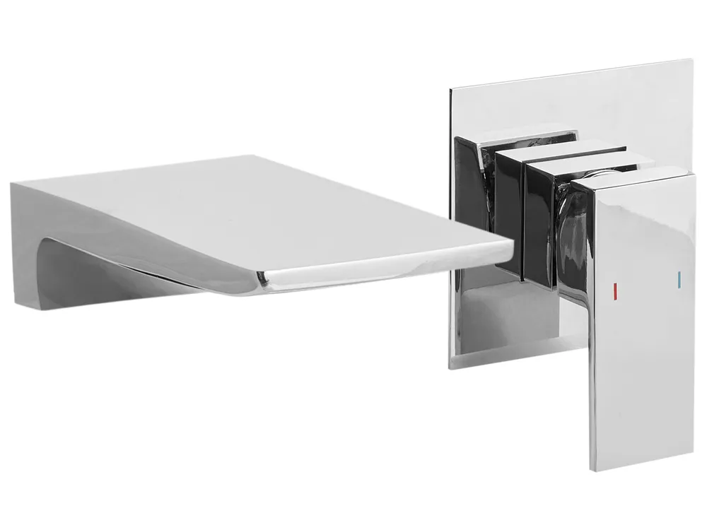Wall Mounted Basin Mixer Tap KARUAY Brass Silver