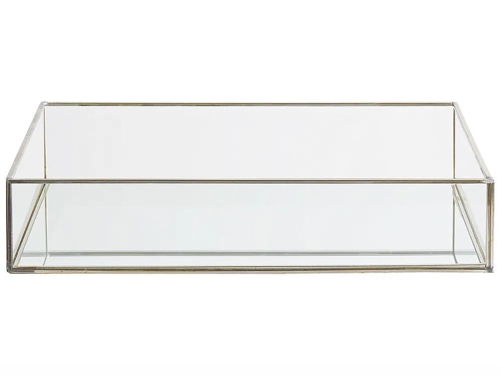 Dekorationsbricka GRENOBLE Glas Silver_789984