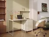 Työpöytä LEXTON 120 cm x 60 cm laatikoilla Vaaleanbeige