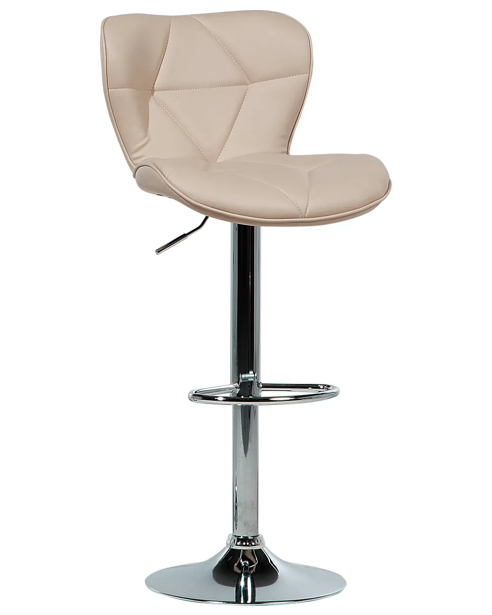 Set med 2 barstolar VALETTA Vridbar Konstläder Ljusbeige_868862