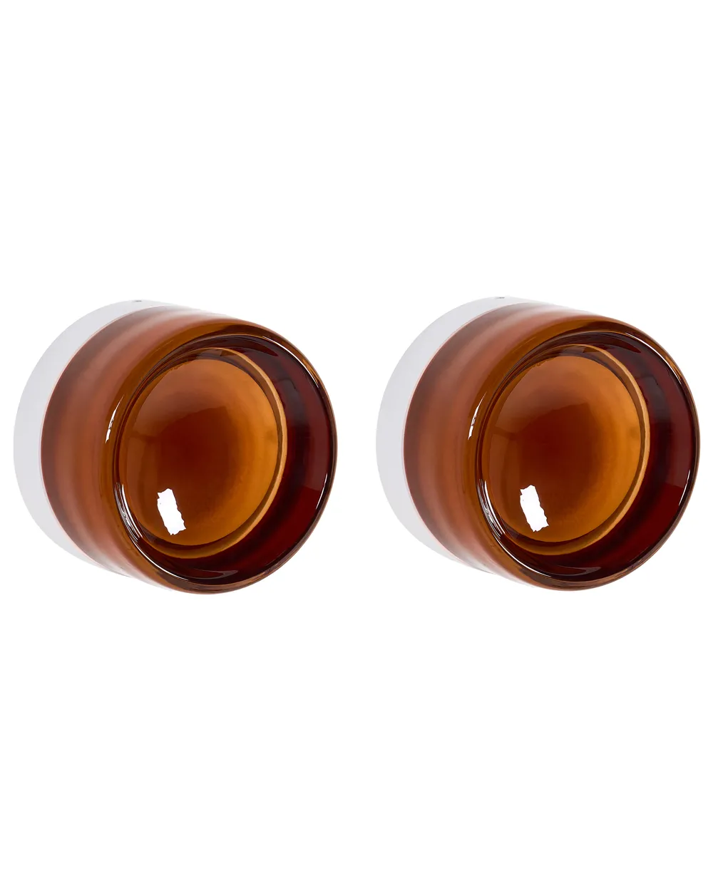 Set of 2 Outdoor Wall Lights XALLAS Brown