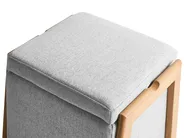 Living Room Set 3 Seater EDLAND with Pouffe Fabric Light Grey_1040707