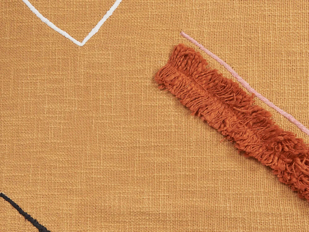 Pläd SHIMLA Bomull 130 x 180 cm Orange_829232