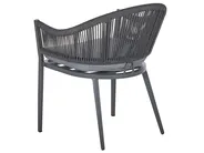 Garden Dining Set 4 Seater MILETO with Cushions Metal Grey_808153