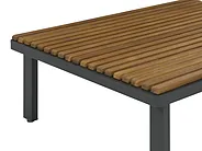 Sofabord til hagen FIVIZZANO 70 cm 90 cm Akasietre Mørkegrå_1150988